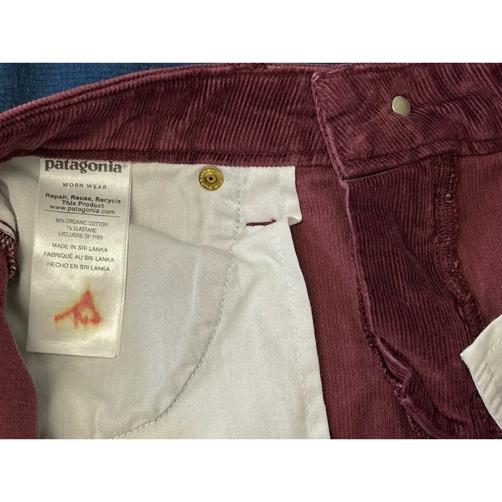 Patagonia Women's Size 28 Corduroy Pants Burgundy Red 31